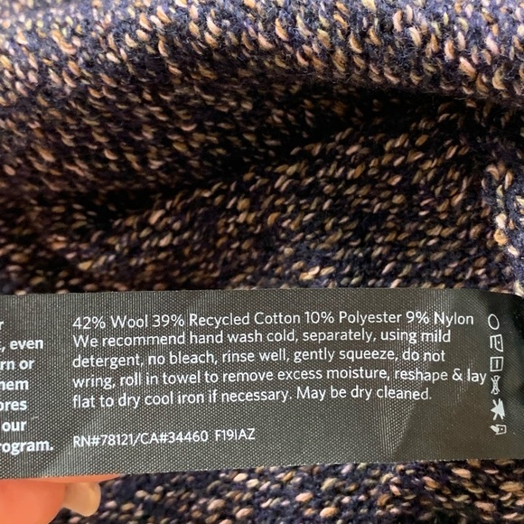 Eileen Fisher Dark Purple Thick Knit High Low Sweater - Picture 6 of 8